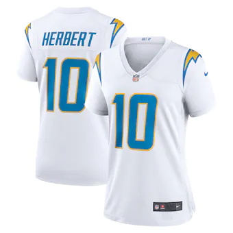 womens nike justin herbert white los angeles chargers game 